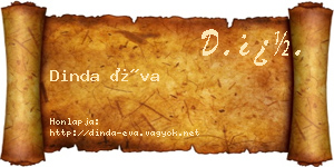 Dinda Éva névjegykártya