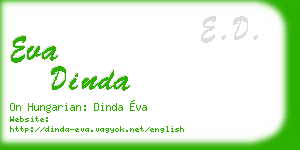 eva dinda business card